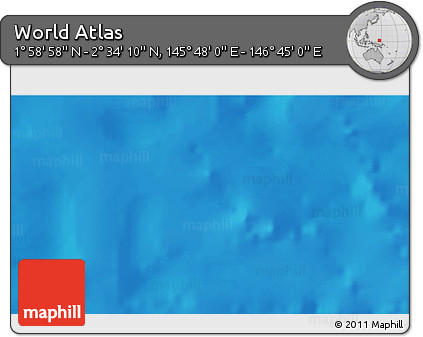 Shaded Relief 3D Map of the Area around 2° 16' 34" N, 146° 16' 30" E