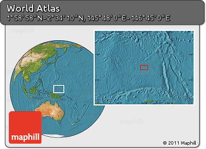Satellite Location Map of the Area around 2° 16' 34" N, 146° 16' 30" E