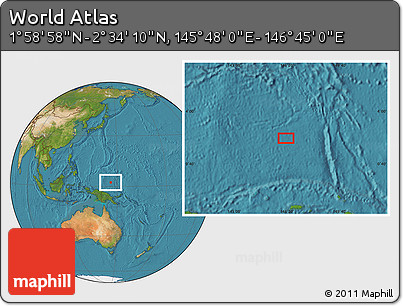 Satellite Location Map of the Area around 2° 16' 34" N, 146° 16' 30" E