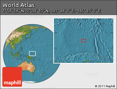 Satellite Location Map of the Area around 2° 16' 34" N, 146° 16' 30" E