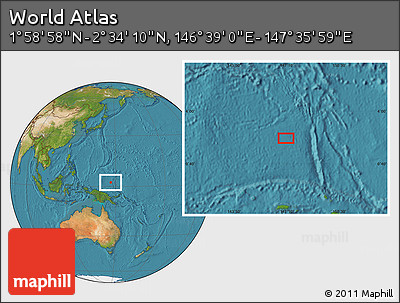 Satellite Location Map of the Area around 2° 16' 34" N, 147° 7' 30" E