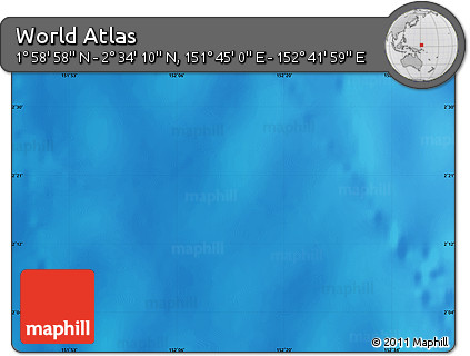 Physical Map of the Area around 2° 16' 34" N, 152° 13' 29" E