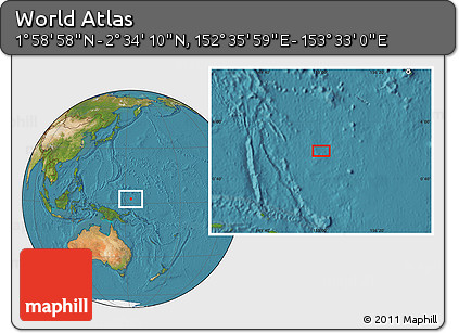 Satellite Location Map of the Area around 2° 16' 34" N, 153° 4' 29" E