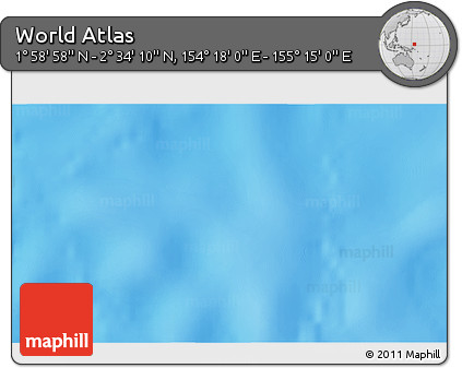 Shaded Relief 3D Map of the Area around 2° 16' 34" N, 154° 46' 30" E