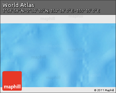 Shaded Relief 3D Map of the Area around 2° 16' 34" N, 154° 46' 30" E