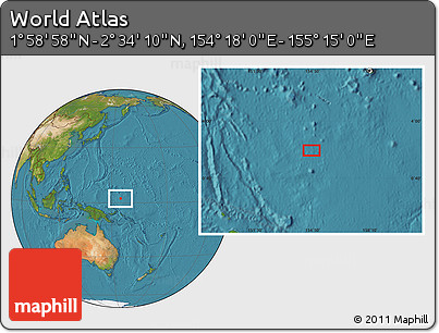 Satellite Location Map of the Area around 2° 16' 34" N, 154° 46' 30" E