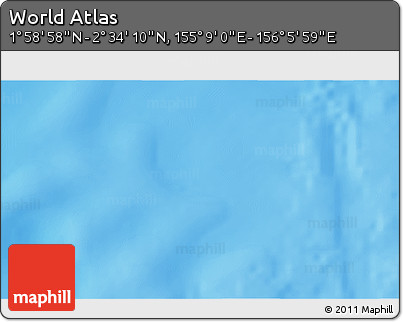 Shaded Relief 3D Map of the Area around 2° 16' 34" N, 155° 37' 30" E