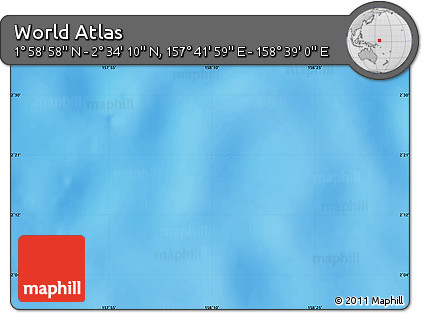 Physical Map of the Area around 2° 16' 34" N, 158° 10' 30" E