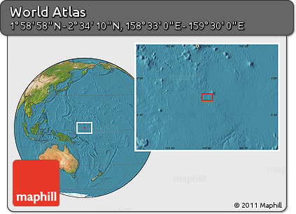 Satellite Location Map of the Area around 2° 16' 34" N, 159° 1' 30" E