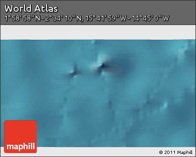 Satellite 3D Map of the Area around 2° 16' 34" N, 15° 13' 29" W