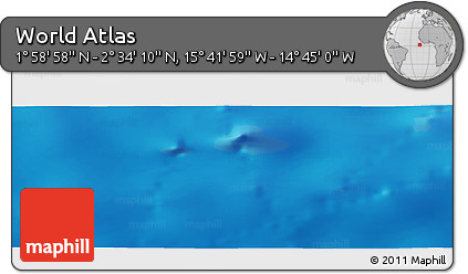Physical Panoramic Map of the Area around 2° 16' 34" N, 15° 13' 29" W