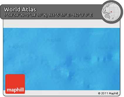Shaded Relief 3D Map of the Area around 2° 16' 34" N, 161° 34' 29" E