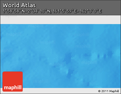 Shaded Relief 3D Map of the Area around 2° 16' 34" N, 161° 34' 29" E