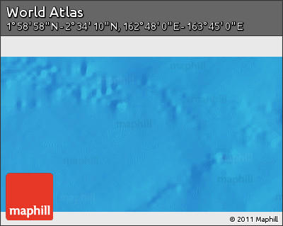 Shaded Relief 3D Map of the Area around 2° 16' 34" N, 163° 16' 30" E