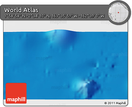 Physical 3D Map of the Area around 2° 16' 34" N, 163° 7' 30" W