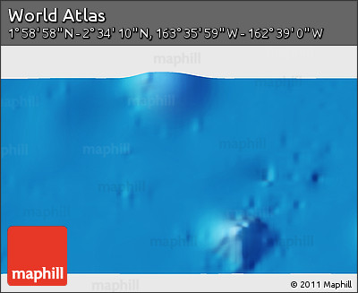 Physical 3D Map of the Area around 2° 16' 34" N, 163° 7' 30" W
