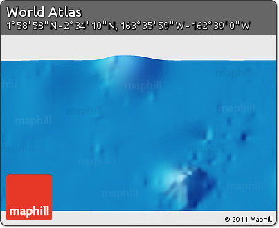 Physical 3D Map of the Area around 2° 16' 34" N, 163° 7' 30" W