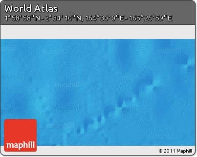 Shaded Relief 3D Map of the Area around 2° 16' 34" N, 164° 58' 29" E