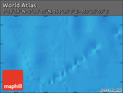 Shaded Relief Map of the Area around 2° 16' 34" N, 164° 58' 29" E