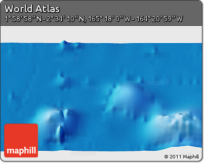 Physical 3D Map of the Area around 2° 16' 34" N, 164° 49' 29" W