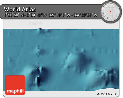 Satellite 3D Map of the Area around 2° 16' 34" N, 164° 49' 29" W
