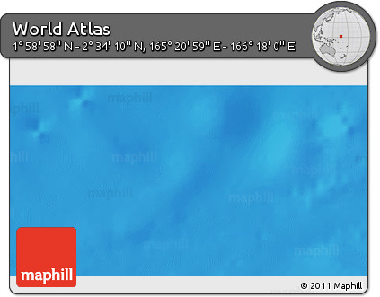 Physical 3D Map of the Area around 2° 16' 34" N, 165° 49' 29" E