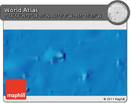 Physical 3D Map of the Area around 2° 16' 34" N, 165° 40' 30" W