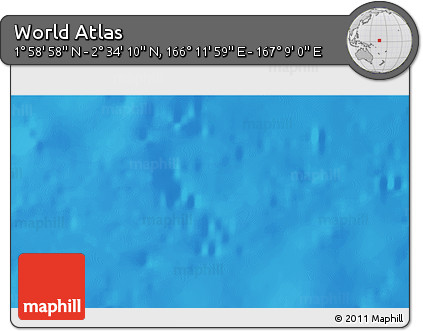 Shaded Relief 3D Map of the Area around 2° 16' 34" N, 166° 40' 30" E