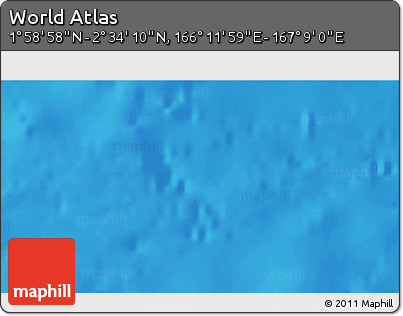 Shaded Relief 3D Map of the Area around 2° 16' 34" N, 166° 40' 30" E