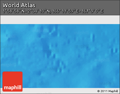 Shaded Relief 3D Map of the Area around 2° 16' 34" N, 166° 40' 30" E