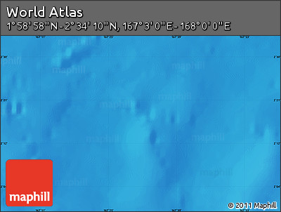 Physical Map of the Area around 2° 16' 34" N, 167° 31' 30" E