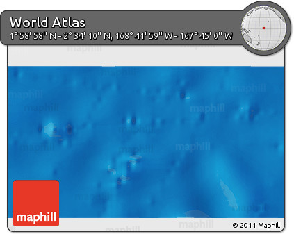 Physical 3D Map of the Area around 2° 16' 34" N, 168° 13' 29" W