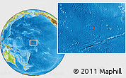 Physical Location Map of the area around 2° 16' 34" N, 168° 13' 29" W