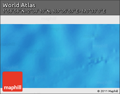 Shaded Relief 3D Map of the Area around 2° 16' 34" N, 170° 4' 29" E