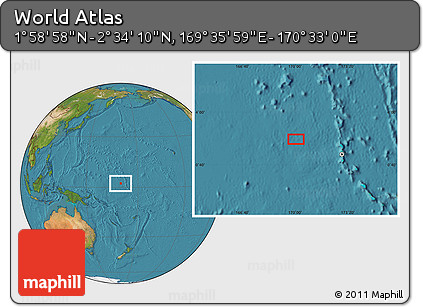 Satellite Location Map of the Area around 2° 16' 34" N, 170° 4' 29" E