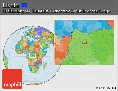 Political Location Map of Lisala