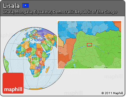 Political Location Map of Lisala