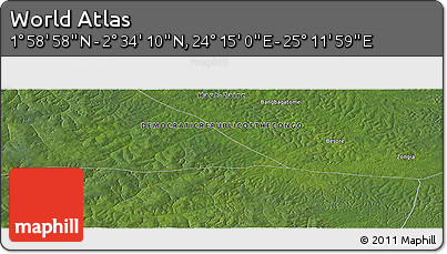 Satellite Panoramic Map of the Area around 2° 16' 34" N, 24° 43' 30" E
