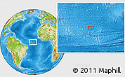 Physical Location Map of the area around 2° 16' 34" N, 26° 16' 29" W