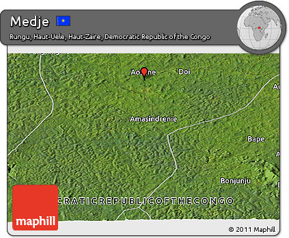Satellite Panoramic Map of Medje