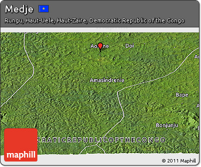 Satellite Panoramic Map of Medje