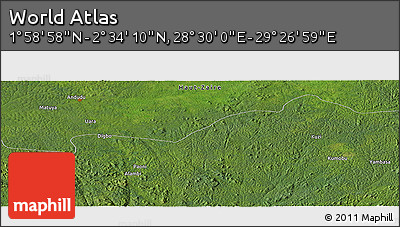 Satellite Panoramic Map of the Area around 2° 16' 34" N, 28° 58' 30" E
