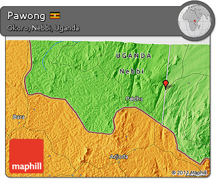Political 3D Map of Pawong