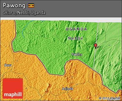 Political 3D Map of Pawong