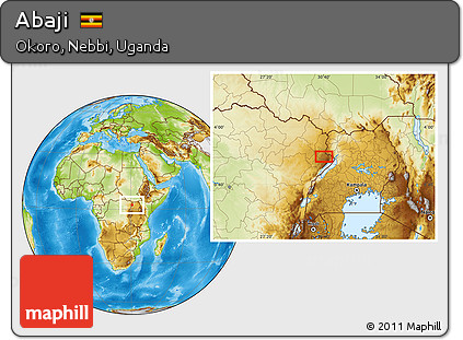 Physical Location Map of Abaji
