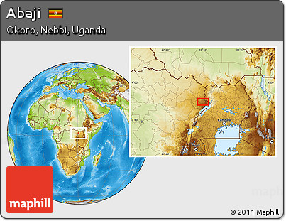 Physical Location Map of Abaji