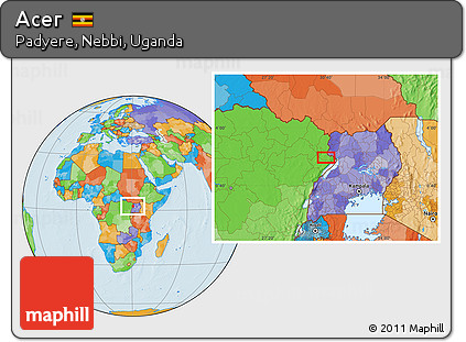 Political Location Map of Acer