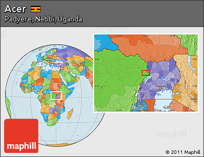 Political Location Map of Acer