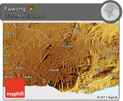 Physical Panoramic Map of Pawong