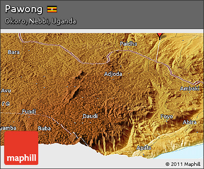 Physical Panoramic Map of Pawong